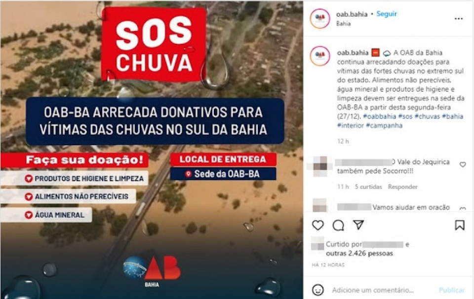 Saiba como ajudar moradores de Itabuna e outras cidades afetadas pelas chuvas na Bahia